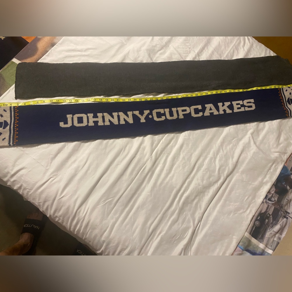 60” Scarf Bundle “Johnny Cupcakes” with Extra Gray Scarf